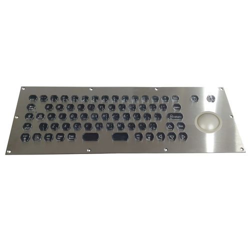 Clavier encastrable - CK-KB373132-50TBPKBL - Clickin Industrial Co., Ltd. - micro-interrupteur / avec trackball / avec souris