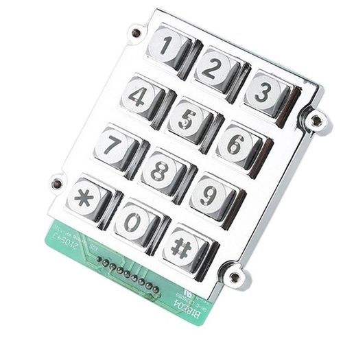 Clavier numérique 12 touches - CK-KE7863-BL - Clickin Industrial Co., Ltd. - encastrable / en zinc / IP65
