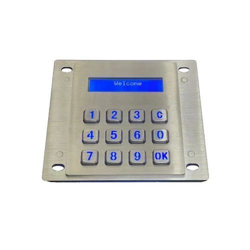 Clavier numérique 12 touches - CK-KE11994-LCD - Clickin Industrial Co., Ltd. - encastrable / à touches mécaniques / en inox