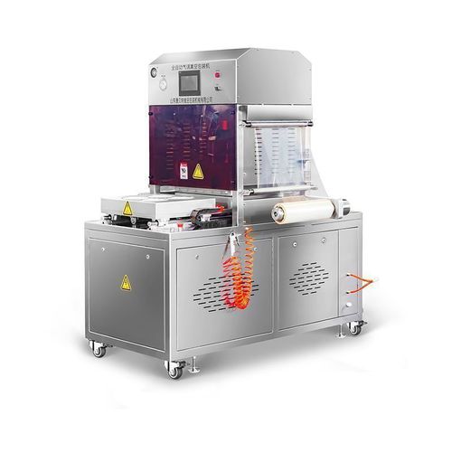 Thermoscelleuse de barquette avec MAP - KBT-450/2S - Shandong Kangbeite Food Packaging Machinery Co., Ltd. - automatique / pour l'industrie agroalimentaire / pour l'industrie pharmaceutique