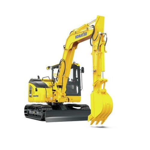 Mini pelle - PC88MR-11 - Komatsu Construction and Mining Equipment - sur chenilles / diesel / pour chantier de construction