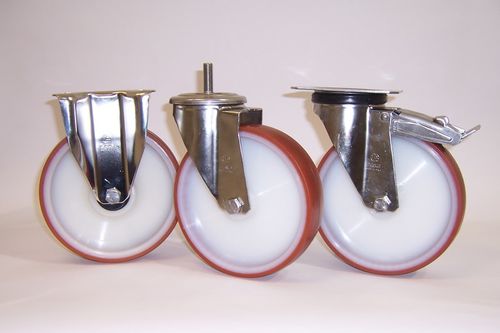 Roue à bandage - NYLPOL + INOX20 series - LAG SPA - en polyamide / à billes / en polyuréthane
