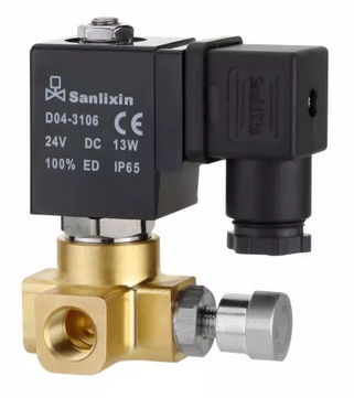 Électrovanne à action directe - STJS  - SANLIXIN SOLENOID VALVE CO., LTD - 2/2 voies / normalement fermée / huile