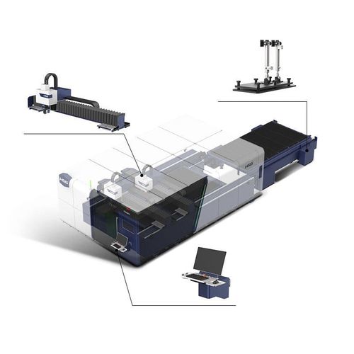 Machine de découpe forte puissance - GV - HSG LASER CO.,LTD - laser à fibre / laser 2D / pour métal