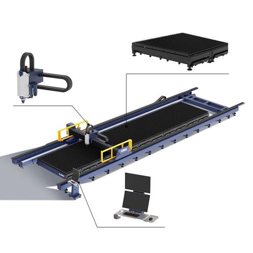 Machine de découpe grand format - GFA - HSG LASER CO.,LTD - laser à fibre / pour métal / de plaques