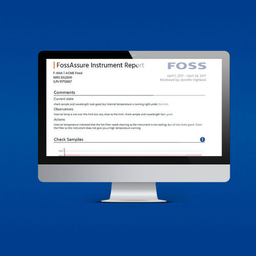 Système de surveillance d'état pour machine - FossAssure™ - FOSS - pour contrôle de process / pour l'industrie agroalimentaire / en temps réel