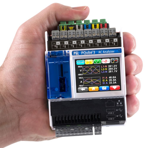 Analyseur de puissance - PQube 3 - Power Standards Lab - pour réseau électrique / compact / en temps réel