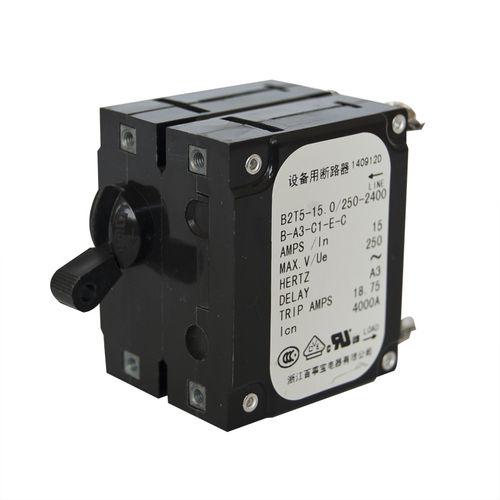Disjoncteur hydraulique-magnétique - B2 series - ZHEJIANG BSB ELECTRICAL APPLIANCES CO.,LTD - à réarmement manuel / pour la distribution électrique / de protection moteur