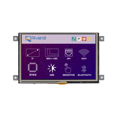 Module d'affichage à LED - RiTFT-50-IOT-RES - Riverdi - 800 x 480 / industriel / programmable