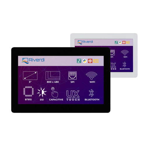 Module d'affichage LCD - RiTFT-50-IOT-UX - Riverdi - 800 x 480 / industriel / programmable