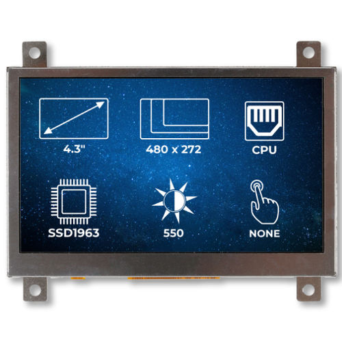 Module d'affichage TFT - RVT4.3A480272CFWN36 - Riverdi - 480 x 272 / industriel