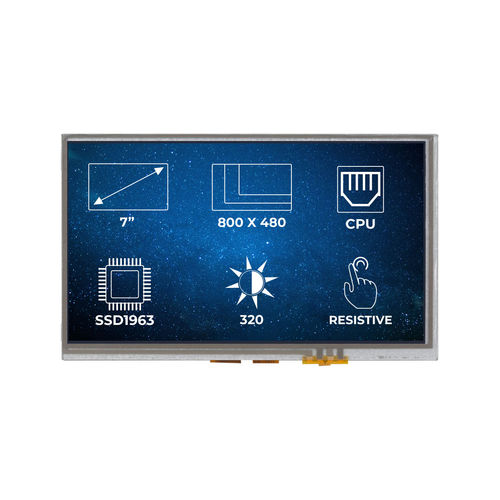 Module d'affichage à LED - RVT70AQSNWR36 - Riverdi - TFT / à écran tactile résistif / 800 x 400