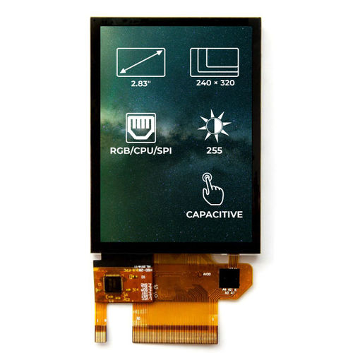 Module d'affichage TFT - RVT28AETNWC00 - Riverdi - à écran tactile capacitif / 320 x 240 / industriel