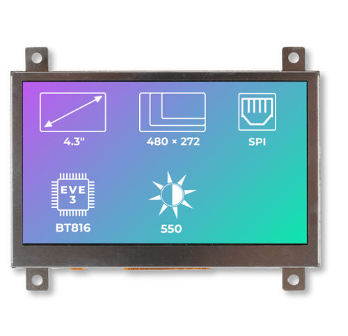 Module d'affichage TFT - RiTFT-43-FR - Riverdi - 480 x 272 / industriel