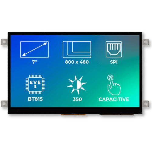 Module d'affichage TFT - RiTFT-70-CAP-FR - Riverdi - à écran tactile capacitif / 800 x 480 / industriel