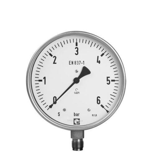 Manomètre à cadran - RU 250 - Schmierer GmbH - fileté / en acier inoxydable / à tube de Bourdon