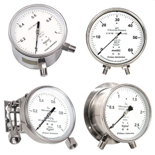 Manomètre différentiel - DPG-D - Prisma Instruments - à cadran / fileté / en acier inoxydable
