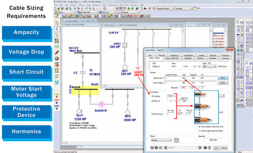 Progiciel - Cable Sizing - Etap