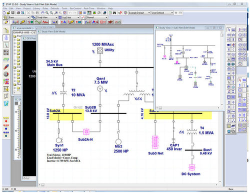 Progiciel de gestion - One-Line Diagram - Etap