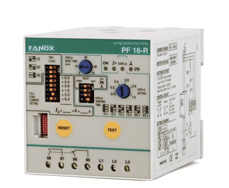 Relais de surcharge - PF-16R - FANOX ELECTRONIC - d'ordre de phases / d'absence de phases / de déséquilibre de phases