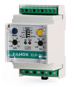 Relais de protection de fuite à la terre - ELR-3C - FANOX ELECTRONIC - sur rail DIN / temporisé / ajustable