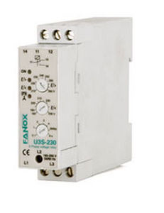 Relais de protection d'ordre de phases - U3 series - FANOX ELECTRONIC - de déséquilibre de phases / d'absence de phases / de tension