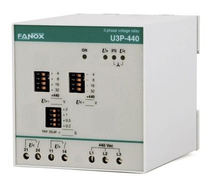 Relais de protection de tension - U3 - FANOX ELECTRONIC - d'absence de phases / d'ordre de phases / triphasé