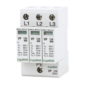 Parafoudre classe II - VP C30 600/3 - FANOX ELECTRONIC - d'installation électrique / compact / à varistance