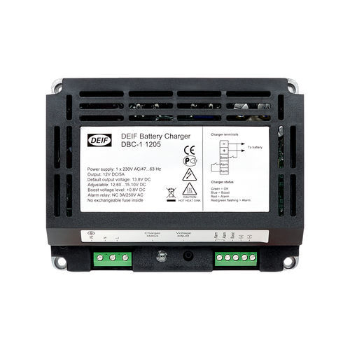 Chargeur de batterie sur rail-DIN - DBC-1 - DEIF - universel / sec / automatique