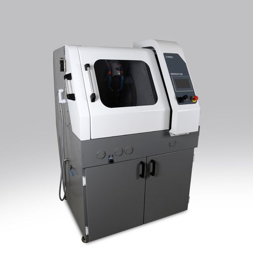 Machine de découpe à lame verticale - SERVOCUT 402-MA series - Metkon Instruments Inc. - à lame oscillante / pour métal / pour courroie
