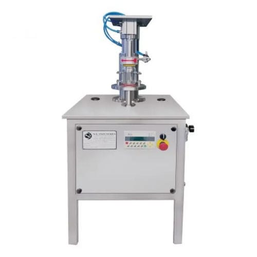 Capsuleuse pneumatique - NCS-50L - N.K. INDUSTRIES - contrôlée par PLC / motorisée / semi-automatique