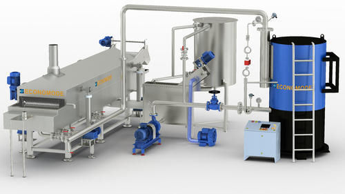 Friteuse industrielle en continu - Economode Food Equipment (India) Pvt. Ltd. - de namkeen / en inox