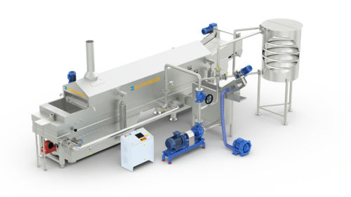 Friteuse industrielle en continu - Economode Food Equipment (India) Pvt. Ltd. - pour snacks / en inox / automatique