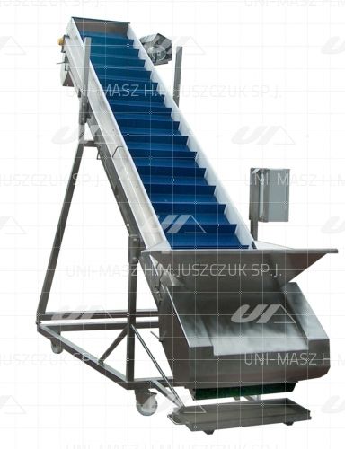 Convoyeur à tasseaux - Uni-Masz H.M. Juszczuk Sp.j. - incliné / de transport / pour fruits