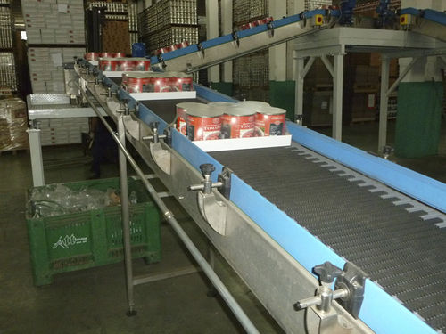 Convoyeur à bande - Agromeccanica srl - à bande modulaire / à bande métallique / horizontal