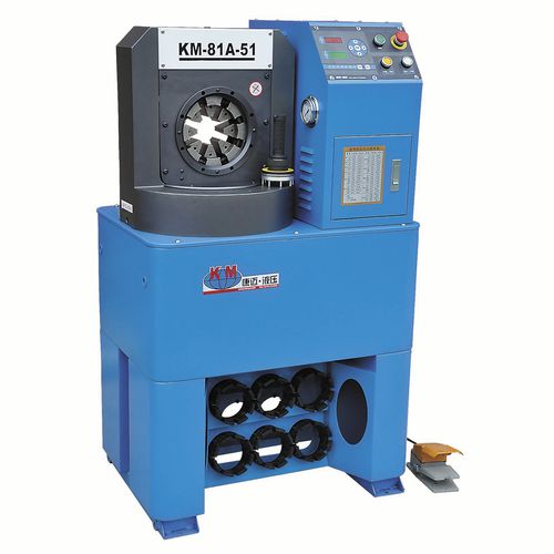 Sertisseuse de tuyau flexible - KM-81A-51 - Handanshi Kangmai Hydraulic Equipment Co. Ltd. - pour flexible hydraulique / totalement automatique / hydraulique