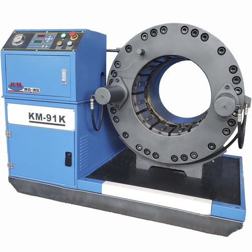 Sertisseuse de tuyau flexible - KM-91K - Handanshi Kangmai Hydraulic Equipment Co. Ltd. - semi-automatique / hydraulique / contrôlée par PLC