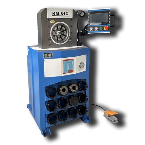 Sertisseuse pour flexible hydraulique - KM-81C - Handanshi Kangmai Hydraulic Equipment Co. Ltd. - de raccord coudé / automatique / hydraulique