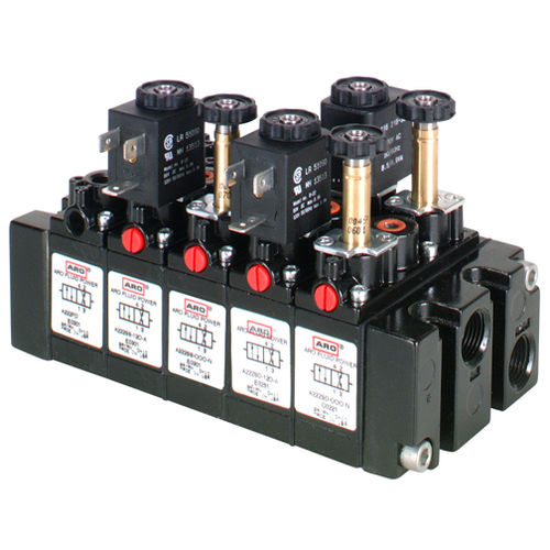 Distributeur pneumatique à tiroir - Alpha series - ARO, Ingersoll Rand - actionné par solénoïde / à commande assistée / 4/2 voies