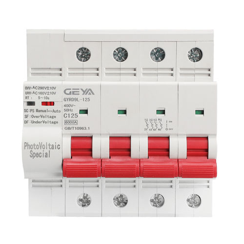 Disjoncteur à réenclenchement pour applications photovoltaïques - GYRD9L-125 series  - Zhejiang Geya Electrical Co., Ltd - magnéto-thermique / contre les courts-circuits / contre les soustensions