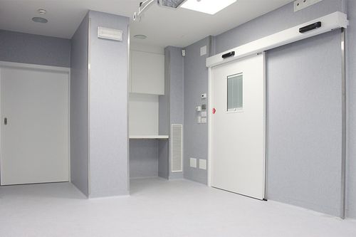 Porte coulissante - PSE-L - Ponzi - vitrée / pour l'intérieur / pour hôpitaux