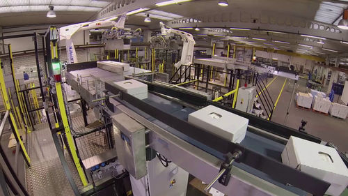 Palettiseur pour quart de palette - Sinterpack - robotisé / de solides / automatique