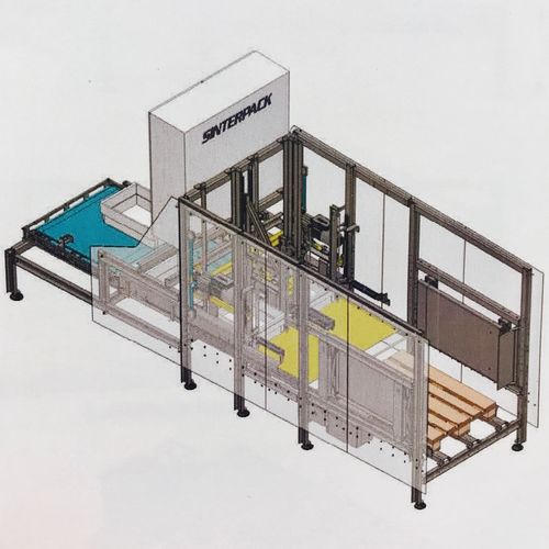 Palettiseur avec empileuse - Sinterpack - par le bas / pour carton / pour casiers plastiques