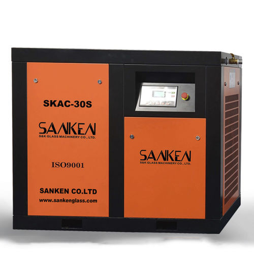 Compresseur à vis - SKAC series - SANKEN glass machine - d'air / électrique / stationnaire