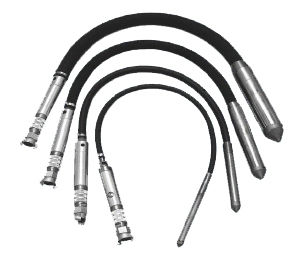 Aiguille vibrante vibrateur interne pneumatique pour le béton - BRECON Vibrationstechnik GmbH