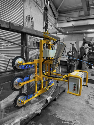 Palonnier à ventouse pour plaque de verre - Yaplex Ltd - pour tôle / pour pont roulant / vertical