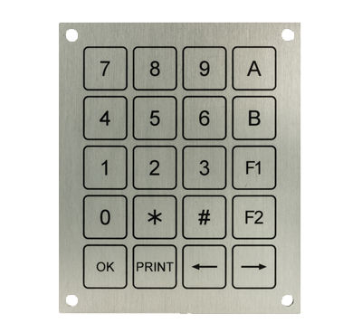Clavier numérique 20 touches - KBH22 - Barantech - encastrable / piézoélectrique / en acier inoxydable