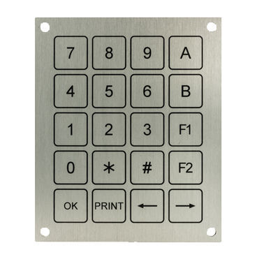 Clavier numérique 20 touches - KBH11 - Barantech - encastrable / piézoélectrique / en acier inoxydable