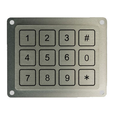 Clavier numérique 12 touches - KBA44 - Barantech - encastrable / piézoélectrique / en acier inoxydable