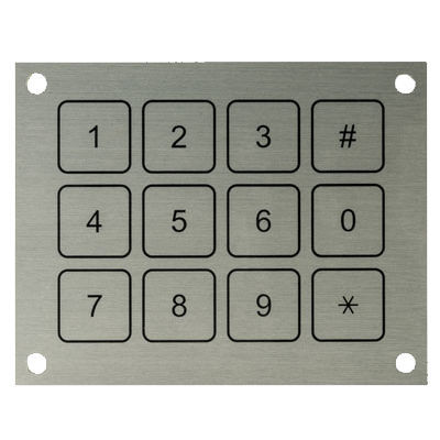 Clavier numérique 12 touches - KBA22 - Barantech - encastrable / piézoélectrique / en acier inoxydable